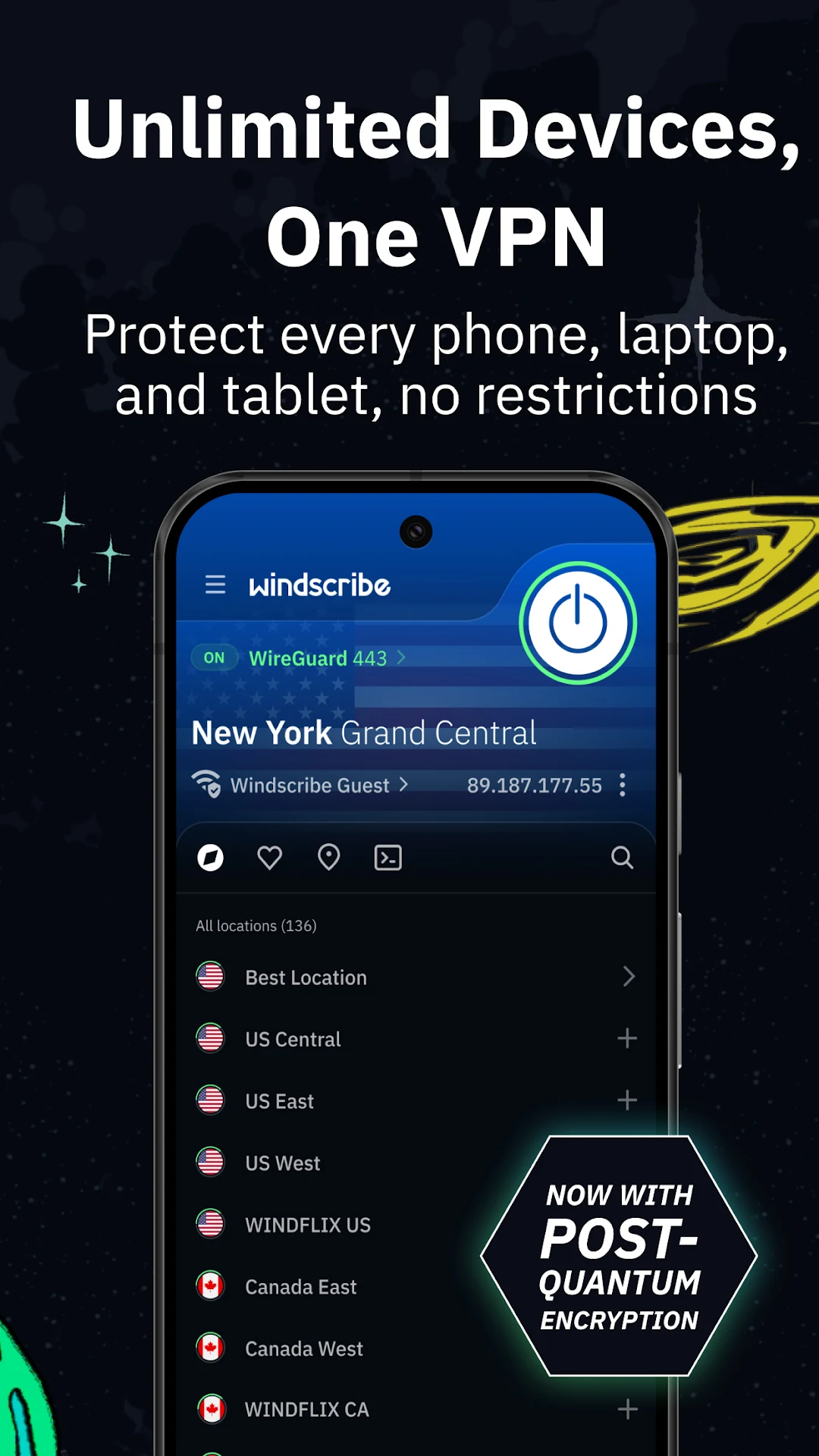 Windscribe скриншот